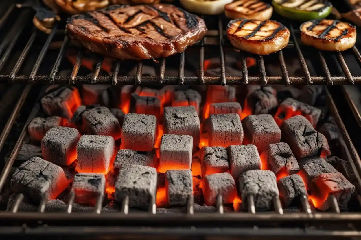 Efficient Heat Charcoal Cubes for Grilling