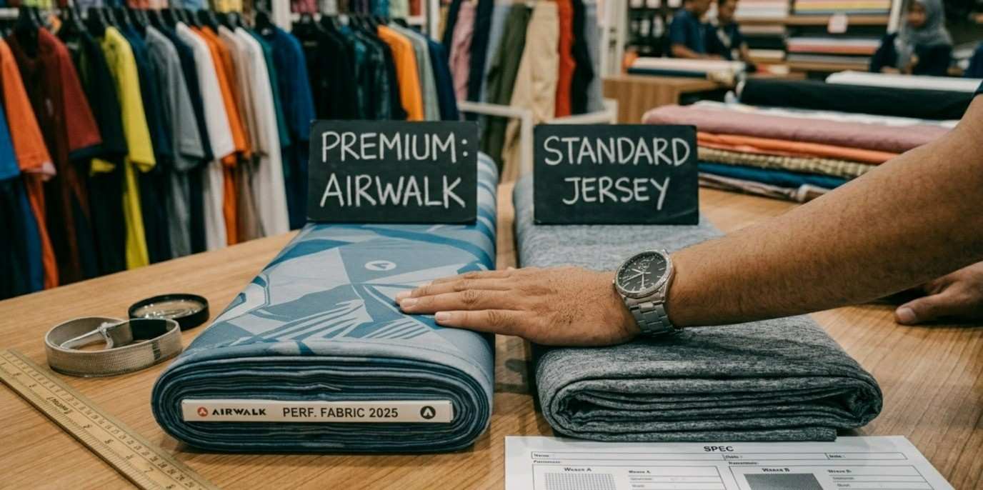 Jenis Kain Jersey Airwalk Premium dan Perbedaannya
