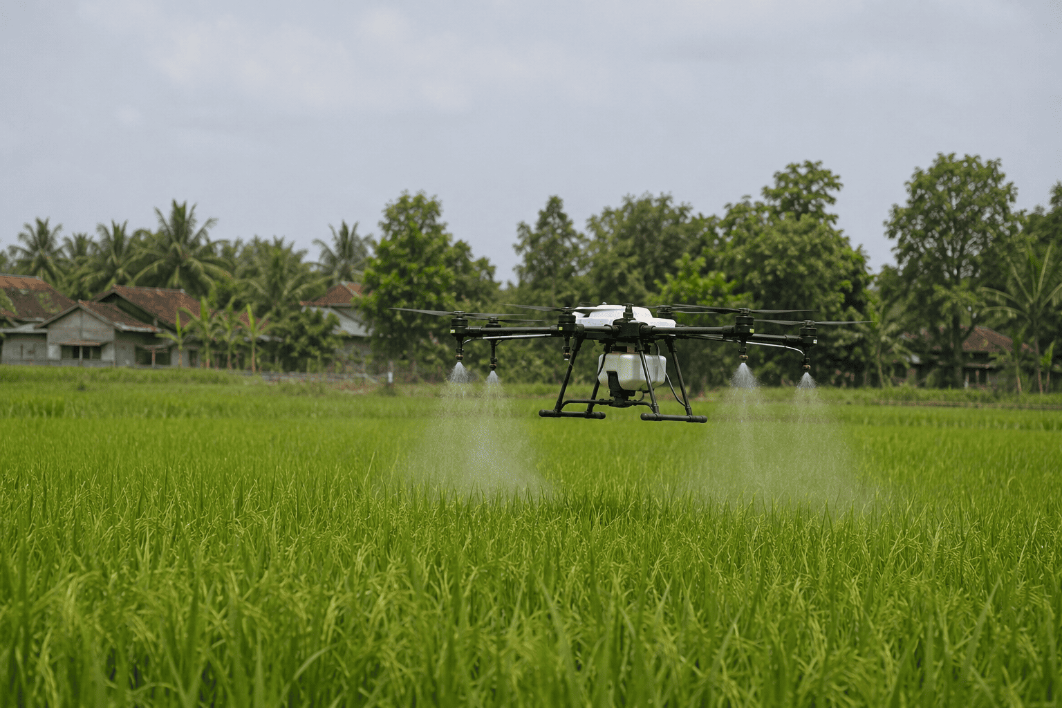Penyemprotan Sawah Lebih Efisien! Rahasia Kerja Cepat Petani