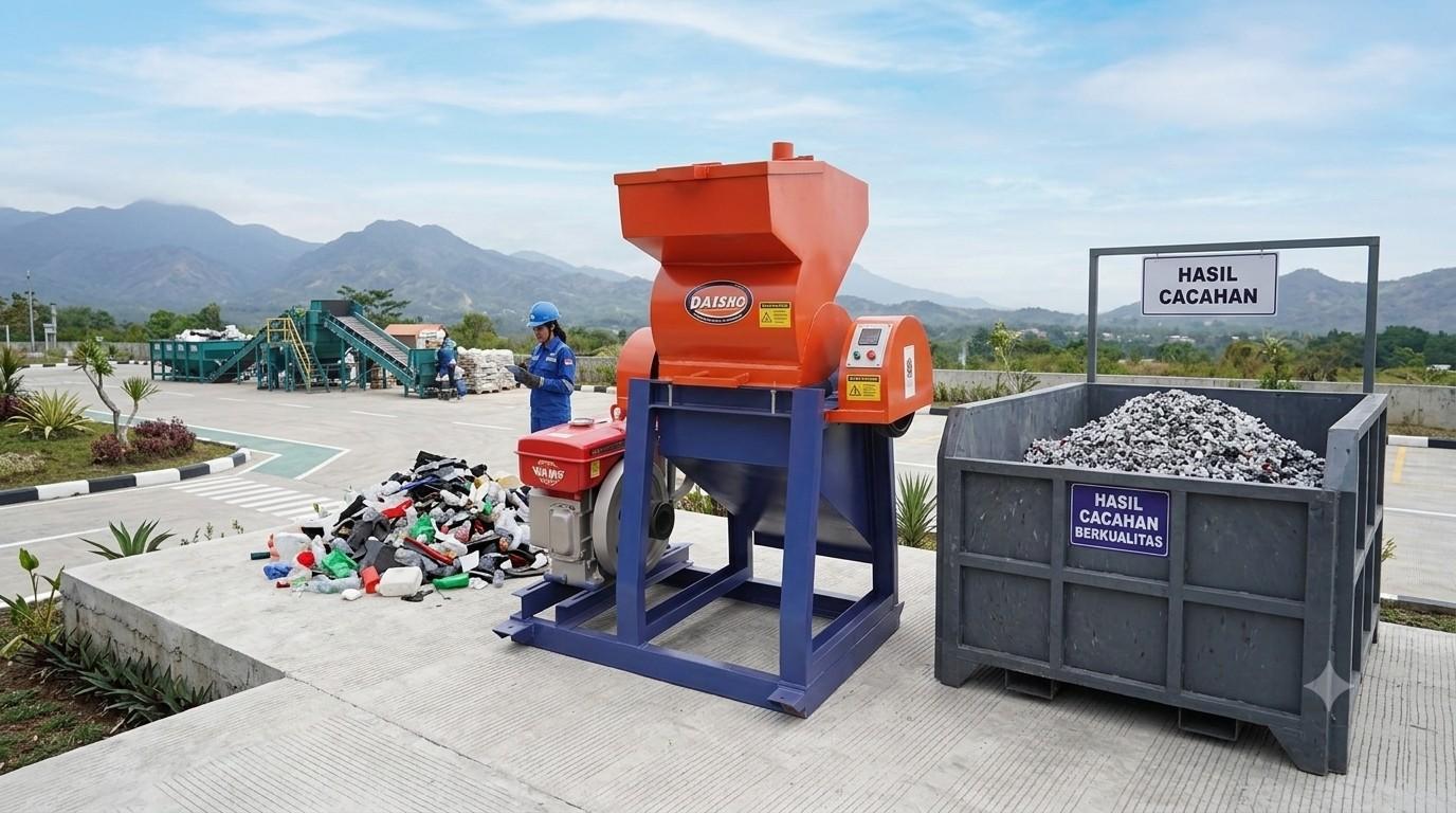 Proses Daur Ulang Plastik dengan Mesin Crusher